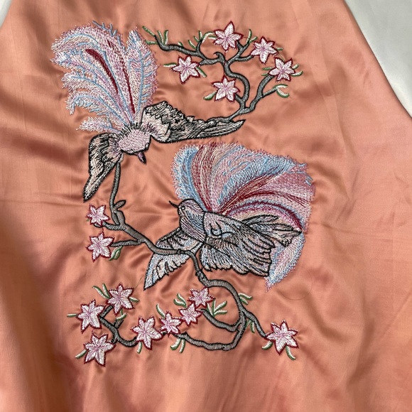 Pink Embroidered Bomber Jacket, Women’s Small/Medium - Picture 4 of 4